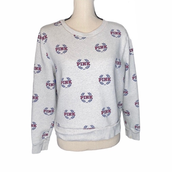 PINK Victoria's Secret Tops - PINK Victoria’s Secret All Over Logo Crewneck